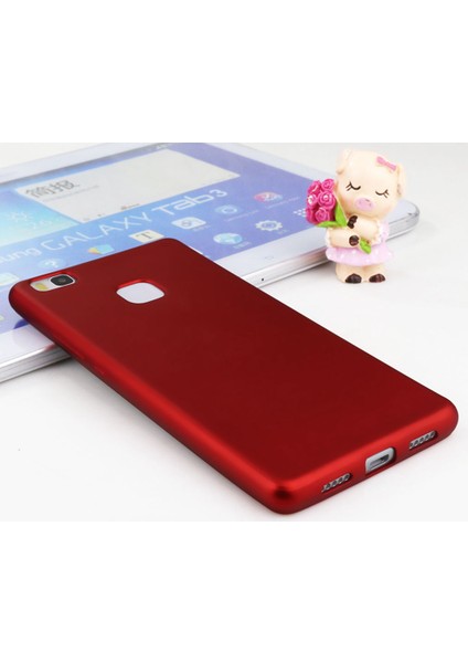 Huawei P9 Lite 2016 Kılıf Mat Silikon Kılıf Slim Fit Simple Case Kırmızı fiyatları