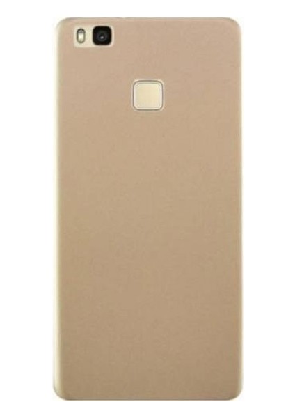 Huawei P9 Lite 2016 Kılıf Mat Silikon Kılıf Slim Fit Simple Case Altın