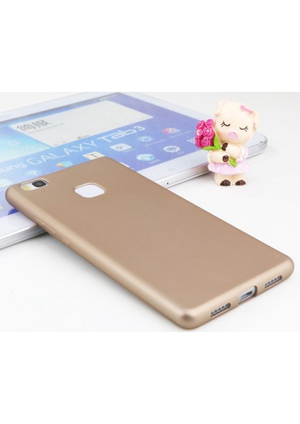 Huawei P9 Lite 2016 Kılıf Mat Silikon Kılıf Slim Fit Simple Case Altın fiyatları