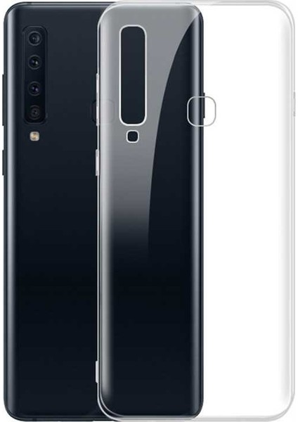 Samsung Galaxy A9 2018 Kılıf 02 Mm Silikon İnce Arka Kapak + Nano Glass Şeffaf