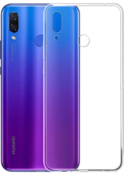 Huawei Y9 2019 Kılıf 02 Mm Silikon İnce Arka Kapak Şeffaf