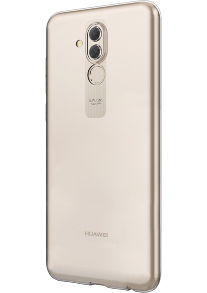 Huawei Mate 20 Lite Kılıf Şeffaf Yumuşak İnce Silikon Kapak + Temperli Cam
