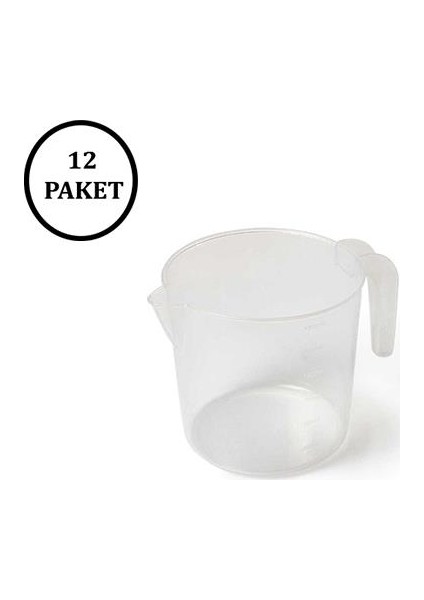 Şeffaf Maşrapa 12 Paket Paket 12' li