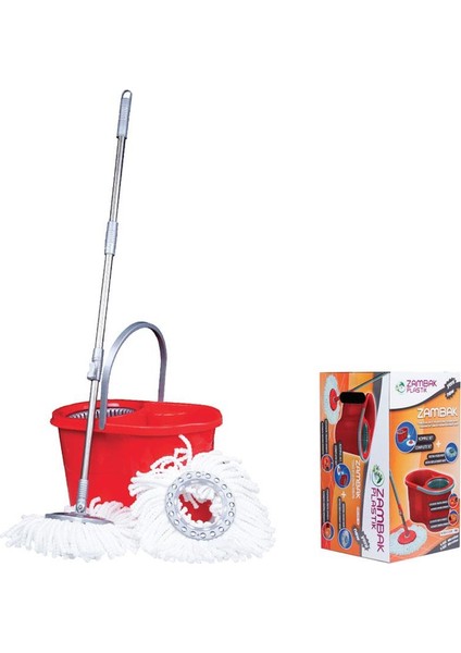 Zambak Temizlik Seti Kutulu + 1 Ekstra Yedek Mop