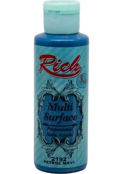 Multi Surface 2192 Petrol Mavi Akrilik Boya 130 Cc