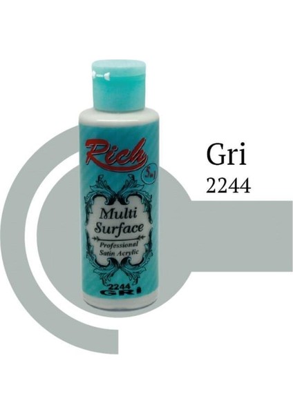 Multi Surface 2244 Gri Akrilik Boya 130 Cc