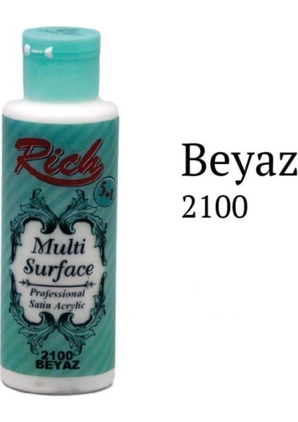 Multi Surface 2100 Beyaz Akrilik Boya 130 Cc