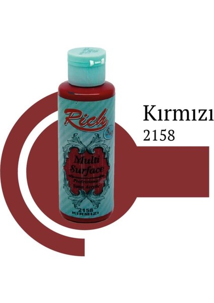 Multi Surface 2158 Kırmızı Akrilik Boya 130 Cc