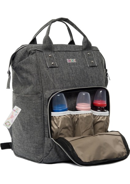 Bag-Z Organizatör Anne Bebek Bakım Sırt Çantası Açık Gri modelleri