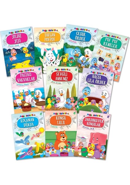 Mini Masallar 4 Set - (10 Kitap) - Nalan Aktaş Sönmez