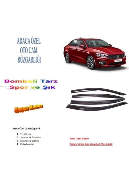 Fiat Egea Cam Rüzgarlık, 4 lü Takım