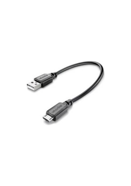 Cellularline Micro USB 15 cm Data Kablosu Siyah