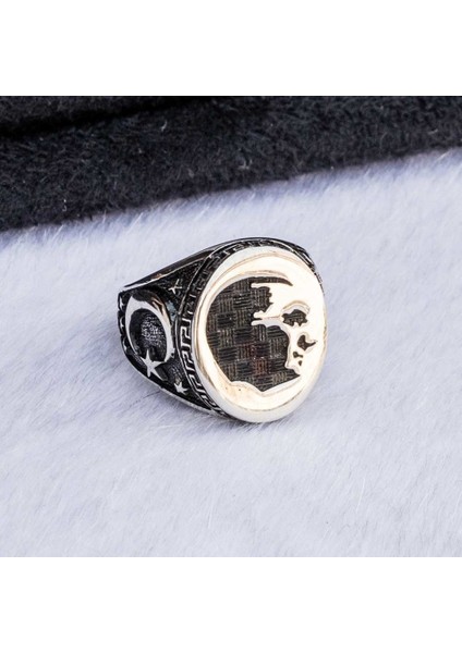 925 Ayar Gümüş Atatürk Simgeli Erkek Yüzük (Model-3) fiyatları