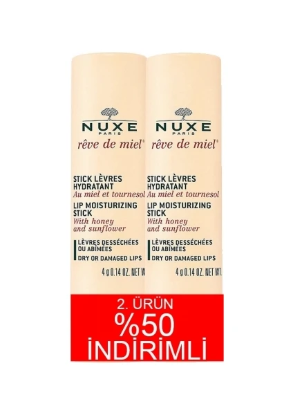 Reve De Miel Stick Levres 2x4 gr 2.Ürün %50