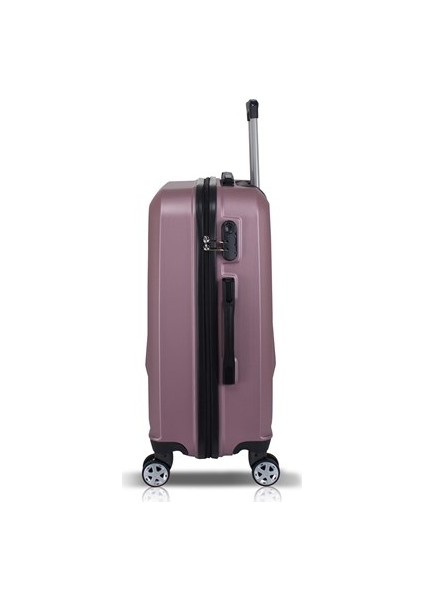 Diamond Abs 3'lü Valiz Seti Makyaj + Kabin + Orta Boy Rose Gold modelleri