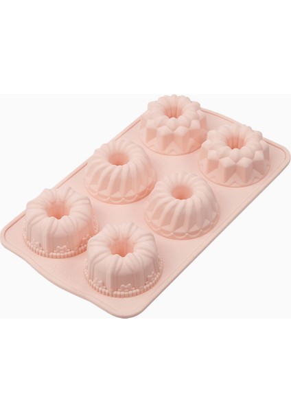 SL06 Pembe Renk 6'lı Karma Kek Kalıpları