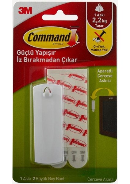 Command Çerçeve Askı Aparatı 2,2 kg Taşıma Kapasitesi