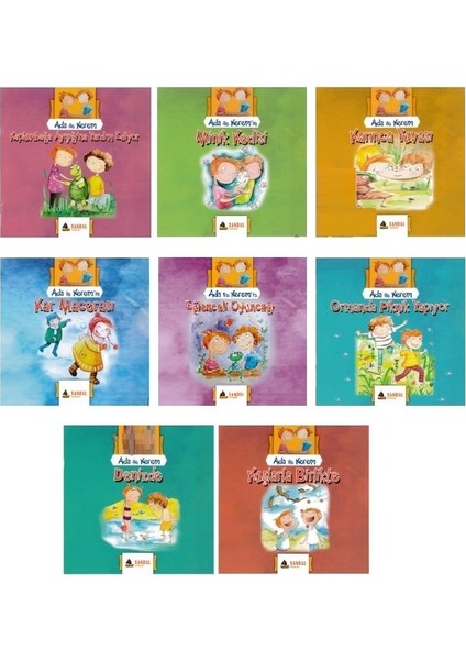 Sandal 1. Sınıf Ada İle Kerem Hikaye Seti 8 Kitap