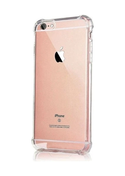 Case 4U Apple iPhone 6 / 6S Kılıf Köşe Korumalı Darbe Emici Anti Shock Arka Kapak Şeffaf