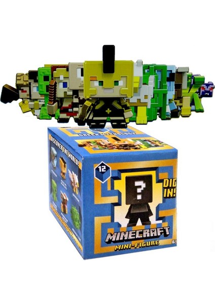 Mini Figürler Sürpriz Paket, Minecraft Bilgisayar Oyunundan Uyarlama, Çoklu Temalı FXT80