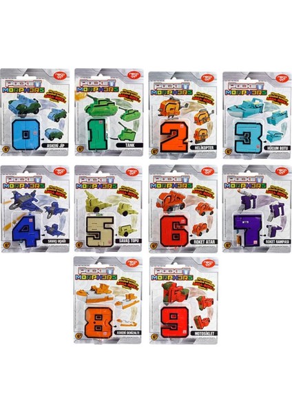 Pocket Morphers Dönüşebilen Numaralar 10'lu Set