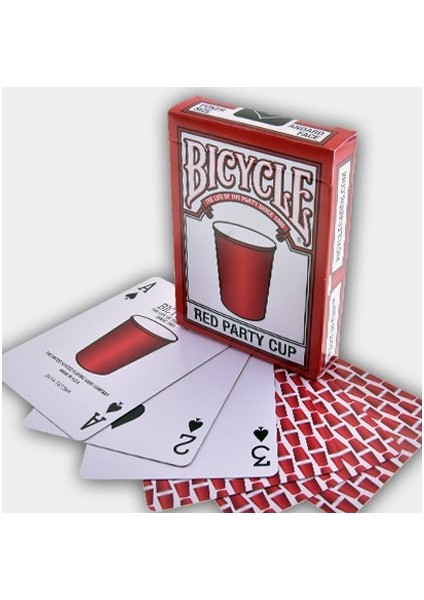 Red Party Cup Premium Koleksiyonluk İskambil Oyun Kağıdı Kartları
