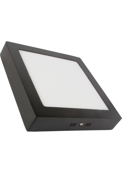 Sıva Üstü Slim LED Downlight Siyah Gövde 24W Kare 3000K Gunışığı Işık