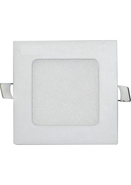 Sıva Altı Slim LED Downlight 6W Kare Beyaz Gövde 4000K IlıkBeyaz Işık