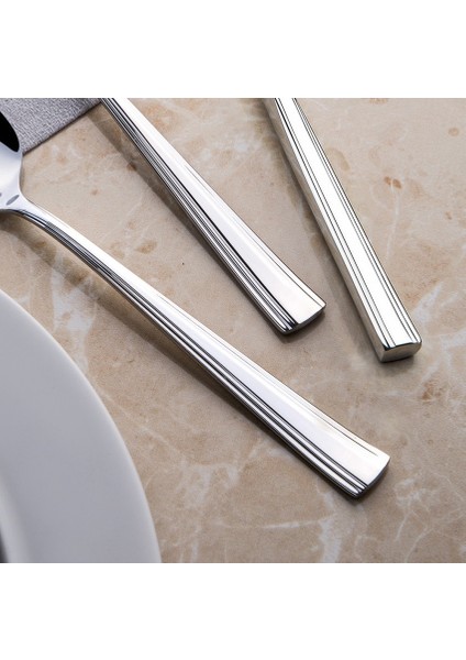 Katre 12 Adet Sade Tatlı Bıçak18-10 304 modelleri