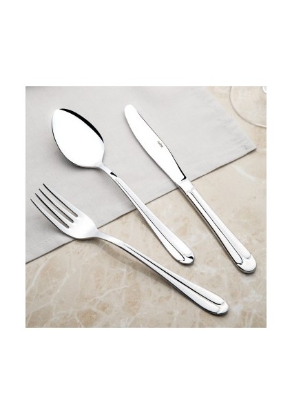 Saray 12 Adet Sade Yemek Kaşık, 18-10 304