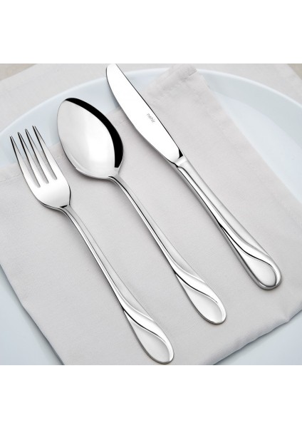 Safir 12 Adet Saten Yemek Çatal 18-10 304