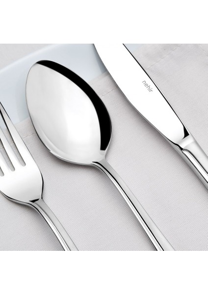 Safir 12 Adet Saten Yemek Çatal 18-10 304