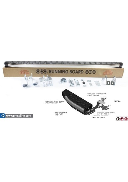 Ford Kuga 2 ST-Line Blackline Yan Basamak Krom 2017-2019 Arası fiyatları