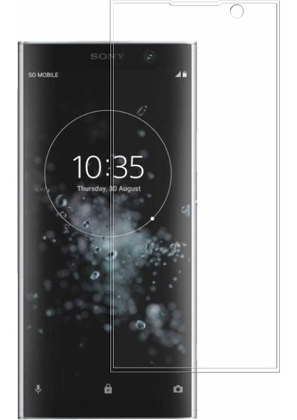 Sony Xperia XA2 3D Kavisli Tempered Cam Koruma - Şeffaf