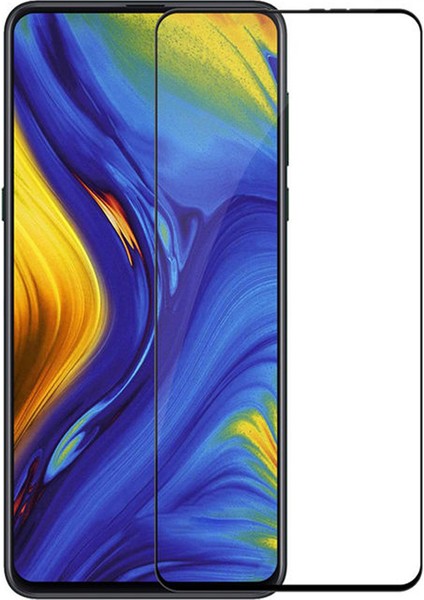 Xiaomi Mi Mix 3 Tam Kaplayan Çerçeveli Tempered Ekran Koruyucu  - Siyah