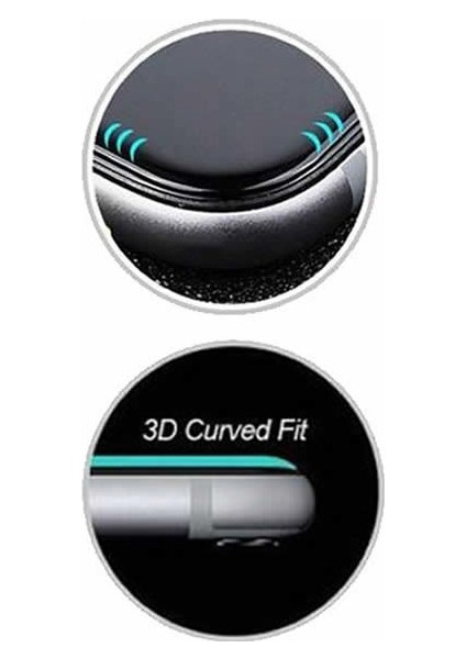 Blackberry Key 2 3D Kavisli Tempered Cam Koruma - Siyah