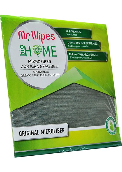 Mr. Wipes Antibakteriyel Microfiber Zor Kir ve Yağ Bezi