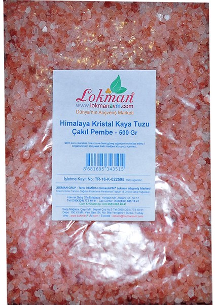 Himalaya Kristal Kaya Tuzu Çakıl Pembe 500 gr fiyatları