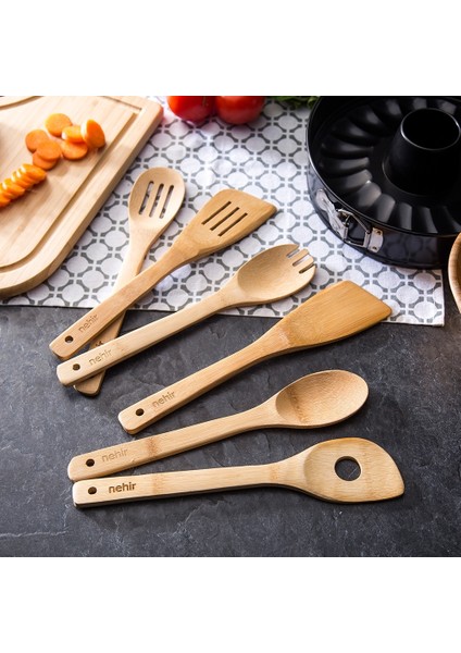 Mutfak 6 Parça Bambu Servis Seti Benante