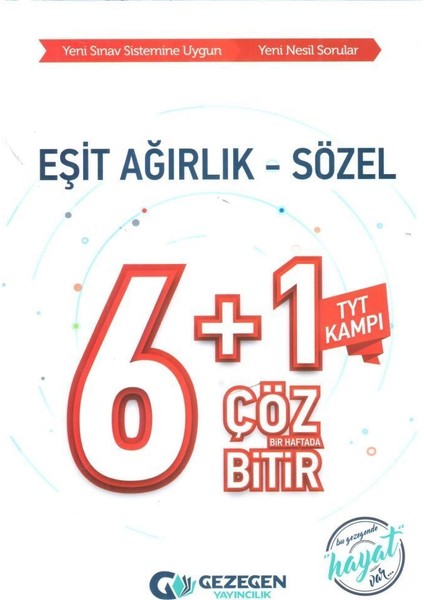 TYT Kampı Eşit Ağırlık Sözel 6+1 Çöz Bir Haftada Bitir