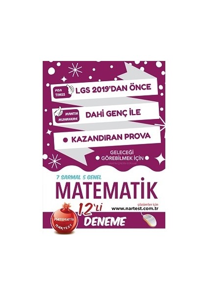 8. Sınıf Dahi Genç Matematik 12 Deneme Sınavı (7 Sarmal + 5 Genel) Web Çözümlü