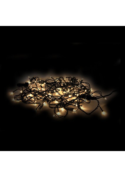 Siyah Kablolu 80 Ampüllü Led Işık Günışığı Renk 10 Metre