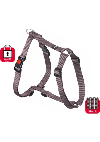 Kilitli Göğüs Tasma Xl 90-120Cm Gri