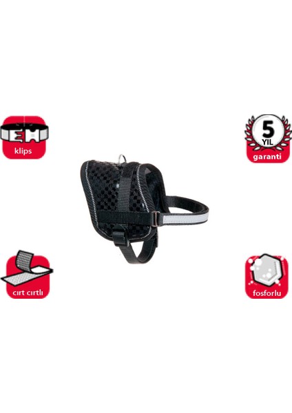 Ref.İsimlikli Göğüs Tasma Xs 31-40Cm Siyah