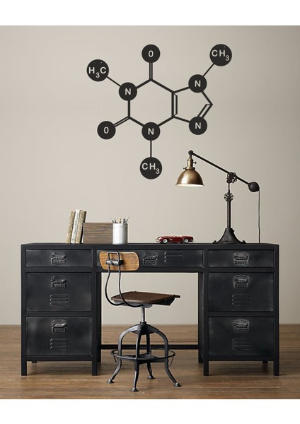 Molekül Kafein Metal Tablo