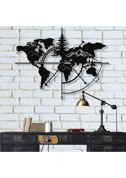 Dağlı Dünya Haritası Metal Tablo fiyatları