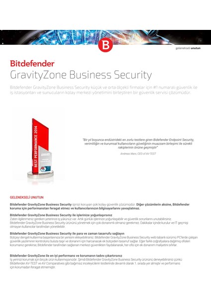 Gravityzone Business Security 6 Kullanıcı 1 Yıl