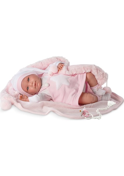 Lala Pijama Toquilla Rosa Sesli 35 cm Bebek