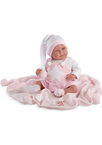 Lala Pijama Toquilla Rosa Sesli 35 cm Bebek