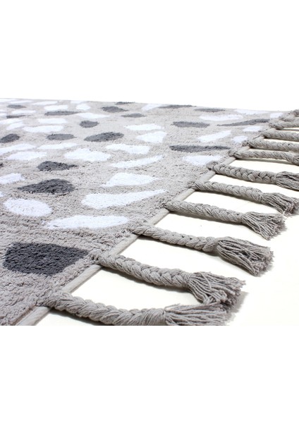 Myhome Hali Mosaıc Rug Silver Ecru